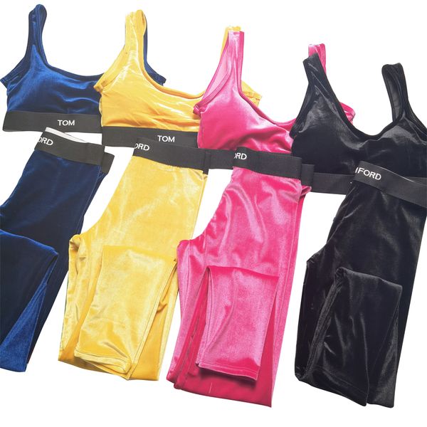 womens yoga outfits fashion luxury designers gold velvet tracksuit solid color multicolor suspenders gym suit bras and long pants sets lette, White;red
womens yoga outfits fashion luxury designers gold velvet tracksuit solid color multicolor suspenders gym suit bras and long pants sets lette, White;red