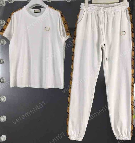 womens two piece pants fashion brand stripe panel crew neck t-shirt with white pants 2 piece sets luxury designer tracksuits
womens two piece pants fashion brand stripe panel crew neck t-shirt with white pants 2 piece sets luxury designer tracksuits