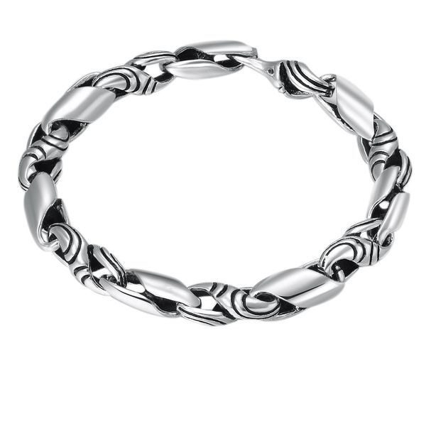 solid 925 sterling silver link chain bracelets twisted rope textures antique vintage punk handmade fashion luxury jewelry accessories gifts, Black
solid 925 sterling silver link chain bracelets twisted rope textures antique vintage punk handmade fashion luxury jewelry accessories gifts, Black
