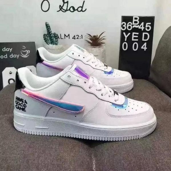 running shoes sport sneakers dress shoes triple white laser new high low 1 have a good game mens size af36-44, Black
running shoes sport sneakers dress shoes triple white laser new high low 1 have a good game mens size af36-44, Black