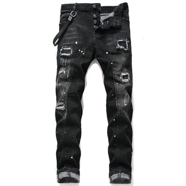 unique mens distressed ripped blue skinny jeans fashion designer slim fit washed motocycle denim pants panelled hip hop biker trou256o
unique mens distressed ripped blue skinny jeans fashion designer slim fit washed motocycle denim pants panelled hip hop biker trou256o