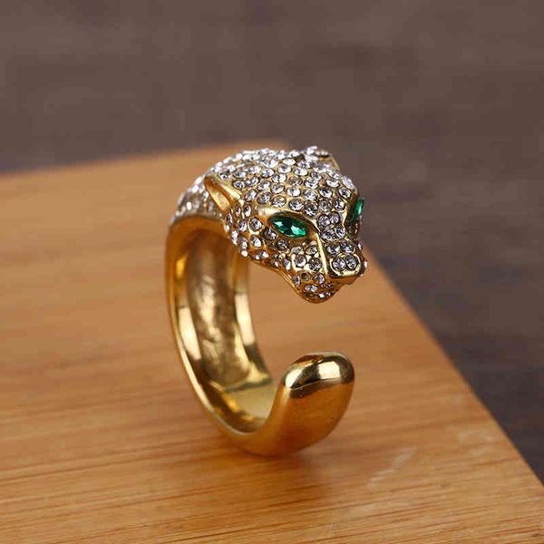 leopard head ring colorless opening titanium diamond female, Silver
leopard head ring colorless opening titanium diamond female, Silver