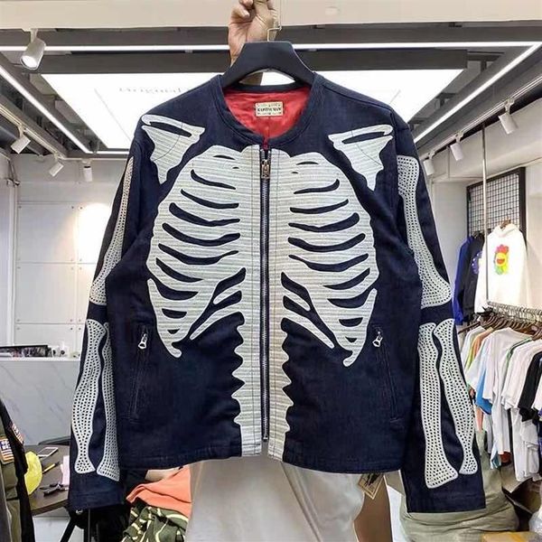 men's jackets full bone embroidery kapital zipper jacket men women 11 autumn winter retro rib cage zip sleeve d242f, Black;brown
men's jackets full bone embroidery kapital zipper jacket men women 11 autumn winter retro rib cage zip sleeve d242f, Black;brown
