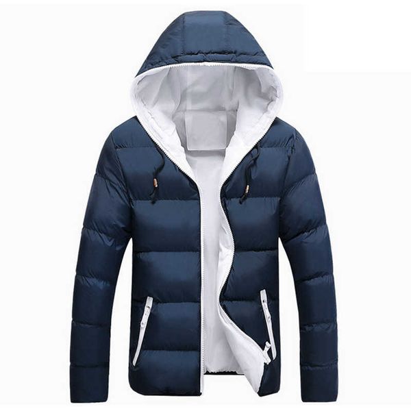autumn and winter men's hooded thickened solid down cotton european casual jacket, Black
autumn and winter men's hooded thickened solid down cotton european casual jacket, Black