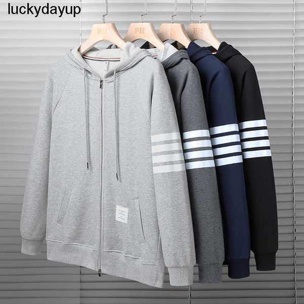 men's hoodies designer sweatshirts four carrying tb sweaters men's autumn loose casual cotton long sleeved cardigan couple fashion, Black
men's hoodies designer sweatshirts four carrying tb sweaters men's autumn loose casual cotton long sleeved cardigan couple fashion, Black