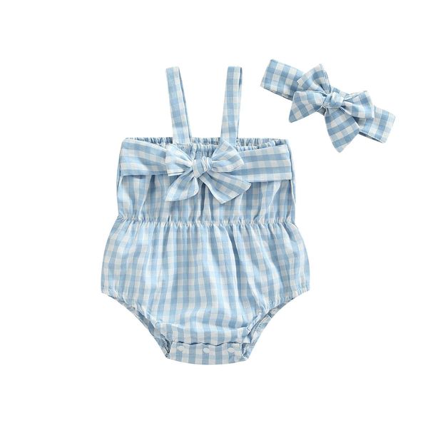 rompers summer baby girl clothing plaid print bow sleeveless romper newborn girls jumpsuit infant clothes outfits j220922, Blue
rompers summer baby girl clothing plaid print bow sleeveless romper newborn girls jumpsuit infant clothes outfits j220922, Blue