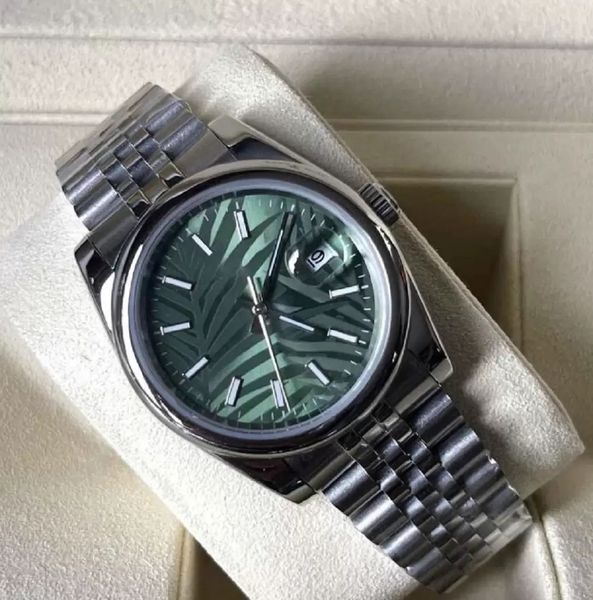 smooth bezel mens watches green leaf dial steel mens 41mm sapphire glass watch automatic mechanical stainless, Slivery;brown
smooth bezel mens watches green leaf dial steel mens 41mm sapphire glass watch automatic mechanical stainless, Slivery;brown