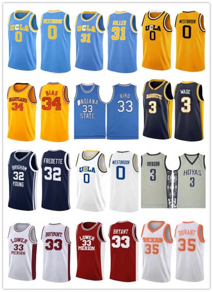 Image of 2022 Ncaa Campus Bear Ucla Basketball Iverson 13 Harden Kevin 35 Durant 1110 Jerseys Russell 0 Westbrook Reggie 31 Miller College Mens