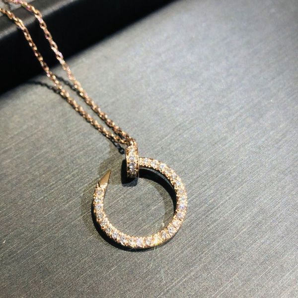 2022 new designer necklace woman full diamond clavicle chain korean nail pendant version of fashion simple temperament to send girlfriend tr, Silver
2022 new designer necklace woman full diamond clavicle chain korean nail pendant version of fashion simple temperament to send girlfriend tr, Silver
