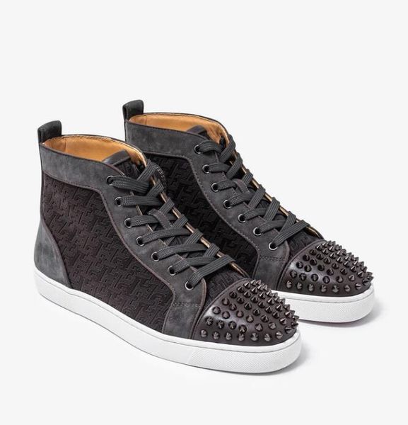 red-bottoms boot christians paris high-casual shoes red spiked sneaker spikes orlato grey suede leather high trainers luxury d npr, Black
red-bottoms boot christians paris high-casual shoes red spiked sneaker spikes orlato grey suede leather high trainers luxury d npr, Black