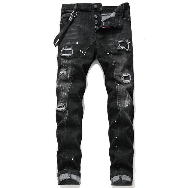 mens rips stretch black jeans fashion slim fit washed motocycle denim pants panelled hip hop trousers b3227d, Blue
mens rips stretch black jeans fashion slim fit washed motocycle denim pants panelled hip hop trousers b3227d, Blue