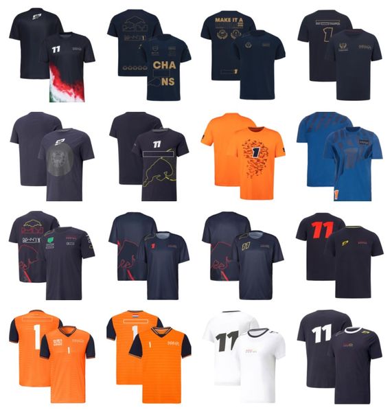 f1 racing 2022 new season t-shirt summer men's quick dry short sleeve crewneck team t-shirt