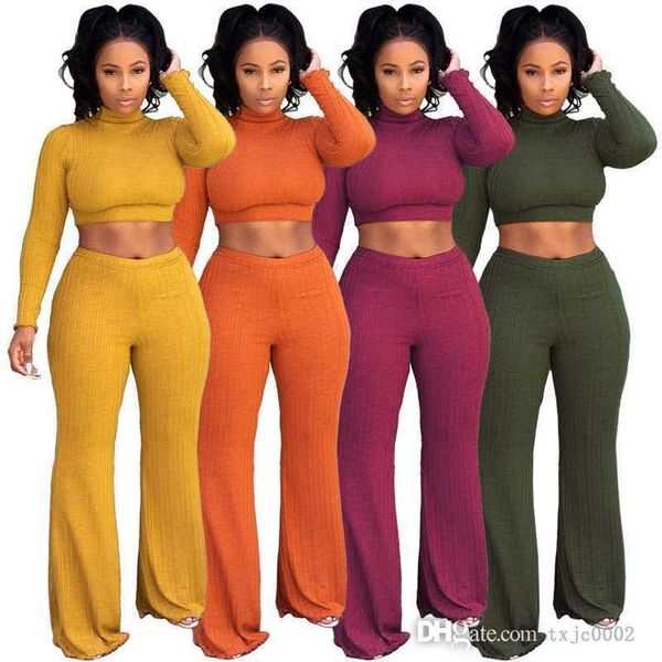 womens wide leg pants suit pit strip open waist high neck sweater crop two piece set designer autumn winter clothing, White
womens wide leg pants suit pit strip open waist high neck sweater crop two piece set designer autumn winter clothing, White