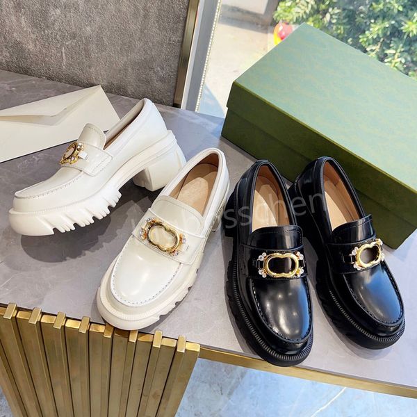 formal high leather loafers ggsgg casual thick bottom shoes designer heel british style shoes round toe gear womens metal buckle letter blac, Black
formal high leather loafers ggsgg casual thick bottom shoes designer heel british style shoes round toe gear womens metal buckle letter blac, Black