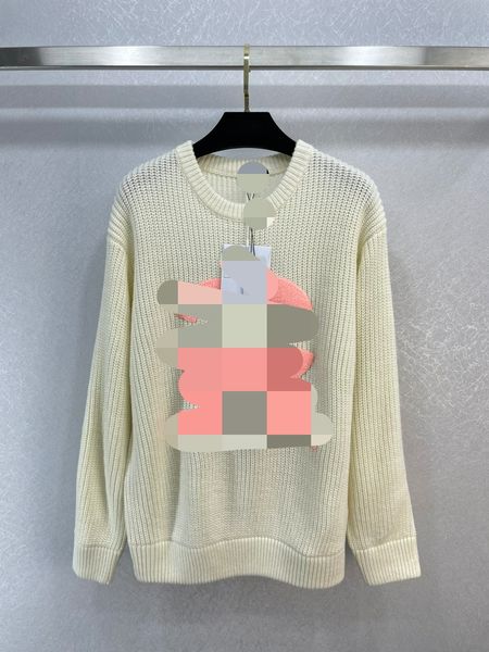 10012 2022 autumn sweaters women's pullover crew neck white brand same style women's weils, White;black
10012 2022 autumn sweaters women's pullover crew neck white brand same style women's weils, White;black