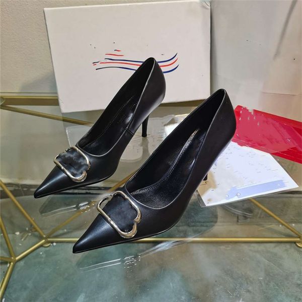 fashion dress shoes balencaigaity women leather high heel metal buckle letter logo wedding party business casual flat shoes 01, Black
fashion dress shoes balencaigaity women leather high heel metal buckle letter logo wedding party business casual flat shoes 01, Black