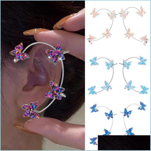 ear cuff korean style butterfly ear clips without piercing for women sparkling zircon cuff clip earrings wedding party jewelry gifts dhk3d, Silver
ear cuff korean style butterfly ear clips without piercing for women sparkling zircon cuff clip earrings wedding party jewelry gifts dhk3d, Silver