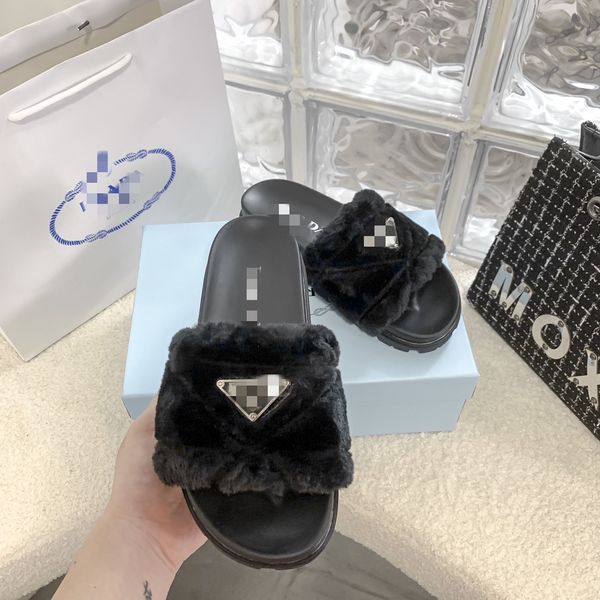 2022 new straight slippers fur flat slippers women's household rabbit hair open cotton, Black
2022 new straight slippers fur flat slippers women's household rabbit hair open cotton, Black