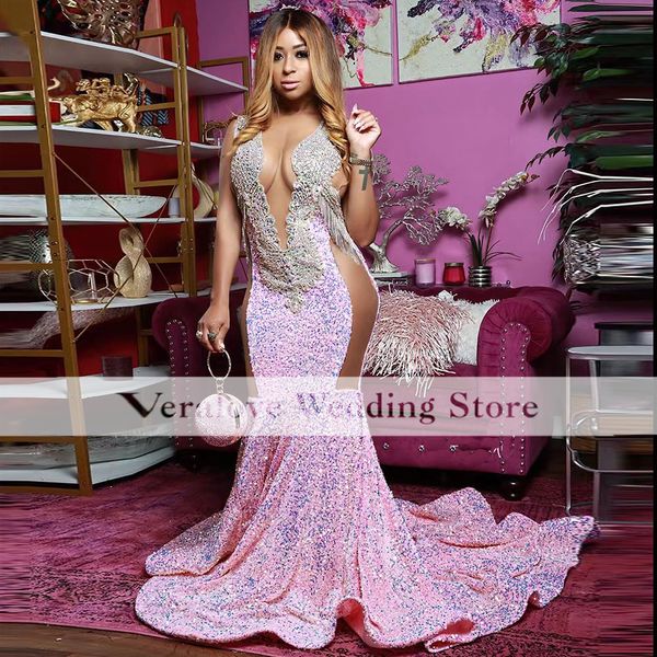 pink sequins celebrate prom dress 2022 beads crystal african formal evening night wear vestidos de gala custom size, Black
pink sequins celebrate prom dress 2022 beads crystal african formal evening night wear vestidos de gala custom size, Black