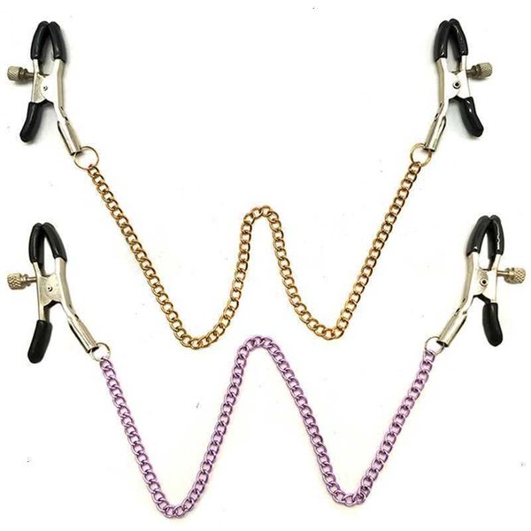 toy massager breast nipple clamp clips silver gold purple chain shaking clamps stimulate slaves toys
toy massager breast nipple clamp clips silver gold purple chain shaking clamps stimulate slaves toys