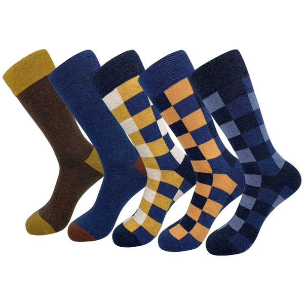5 pairs new men's plus size casual cotton middle tube business autumn and winter striped plaid men dress socks, Black
5 pairs new men's plus size casual cotton middle tube business autumn and winter striped plaid men dress socks, Black