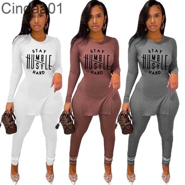 autumn tracksuits rib two piece set designer outfits woman casual knit letter printed t shirt solid long sleeve pants fall clothes, Gray
autumn tracksuits rib two piece set designer outfits woman casual knit letter printed t shirt solid long sleeve pants fall clothes, Gray