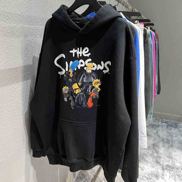 men's hoodies sweatshirts a8e8 22s paris family co branded simpson fleece hoodie conley digital pattern crack print same star, Black
men's hoodies sweatshirts a8e8 22s paris family co branded simpson fleece hoodie conley digital pattern crack print same star, Black