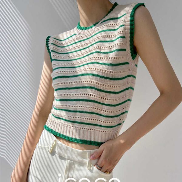 women's sweaters jmprs fashion striped women vest hollow out o neck korean female knitted tanks designed casual ladies crop vest j2209, White;black
women's sweaters jmprs fashion striped women vest hollow out o neck korean female knitted tanks designed casual ladies crop vest j2209, White;black