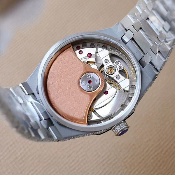 mens watch automatic machine 41mm silver band stainless steel inlaid full diamond mens life waterproof no1, Slivery;brown
mens watch automatic machine 41mm silver band stainless steel inlaid full diamond mens life waterproof no1, Slivery;brown