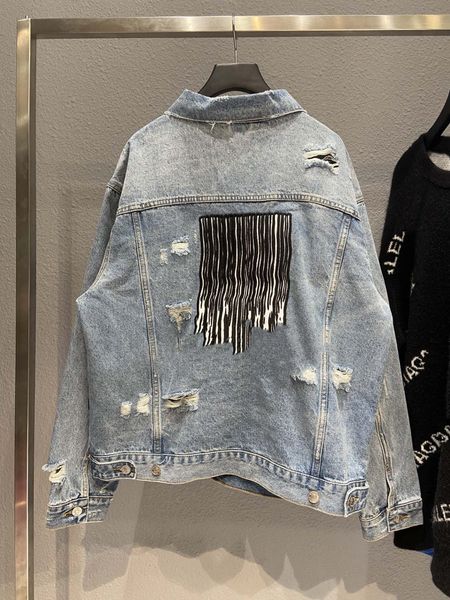 men's jackets couple men and women barcode waterfall letters denim jacket, Black;brown
men's jackets couple men and women barcode waterfall letters denim jacket, Black;brown