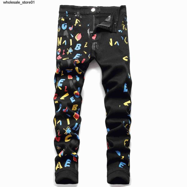 men's jeans designer amirs fashion brand style slim small feet fashion paint printing black elastic men's fashion pants jeans, Blue
men's jeans designer amirs fashion brand style slim small feet fashion paint printing black elastic men's fashion pants jeans, Blue