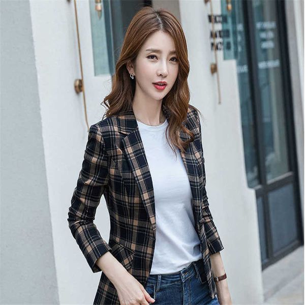 women's suits blazers women 2021 plaid suit jacket small all-match age reduction female relf-cultivation temperament spring autumn sma, White;black
women's suits blazers women 2021 plaid suit jacket small all-match age reduction female relf-cultivation temperament spring autumn sma, White;black
