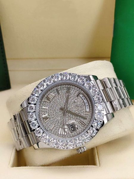 big diamond bezel mens watches stainless steel strap men automatic mechanical movement wristwatch fashion business waterproof man wristwatch, Slivery;brown
big diamond bezel mens watches stainless steel strap men automatic mechanical movement wristwatch fashion business waterproof man wristwatch, Slivery;brown