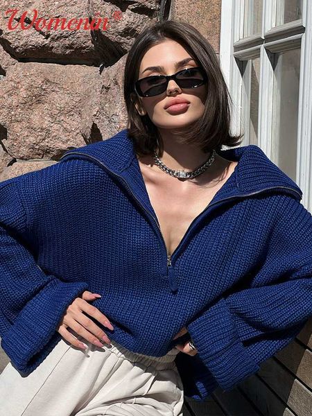 women's sweaters winter turtleneck polo collar with zipper knitted pullover female loose long sleeve warm 2022 g221018, White;black
women's sweaters winter turtleneck polo collar with zipper knitted pullover female loose long sleeve warm 2022 g221018, White;black