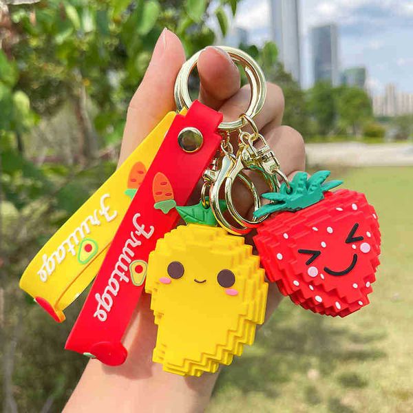 keychains creative building blocks fruit girl's heart cute and cute car key chain schoolbag pendant small gift chain, Silver
keychains creative building blocks fruit girl's heart cute and cute car key chain schoolbag pendant small gift chain, Silver