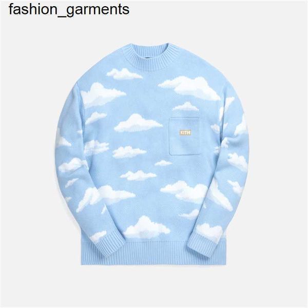 men's hoodies designer sweatshirts slightly oversized kith sweater men women jacquard blue white clouds pattern kith sweatshirts, Black
men's hoodies designer sweatshirts slightly oversized kith sweater men women jacquard blue white clouds pattern kith sweatshirts, Black