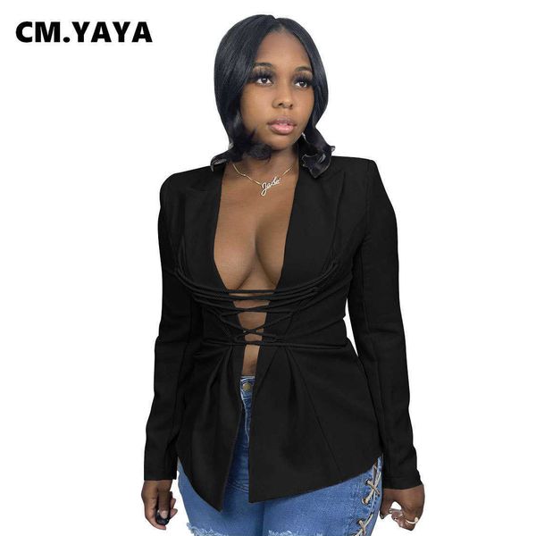 women's suits blazers cm.yaya women blazers solid bandage slim coats office lady fashion stylish streetwear female casualwear autumn c, White;black
women's suits blazers cm.yaya women blazers solid bandage slim coats office lady fashion stylish streetwear female casualwear autumn c, White;black
