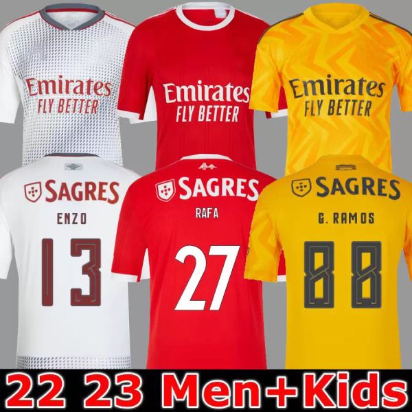 22 23 fans player version soccer jerseys seferovic waldschmidt pizzi rafa darwin g.ramos 2021 2022 home away men kids kit football shirts ot, Black;yellow
22 23 fans player version soccer jerseys seferovic waldschmidt pizzi rafa darwin g.ramos 2021 2022 home away men kids kit football shirts ot, Black;yellow