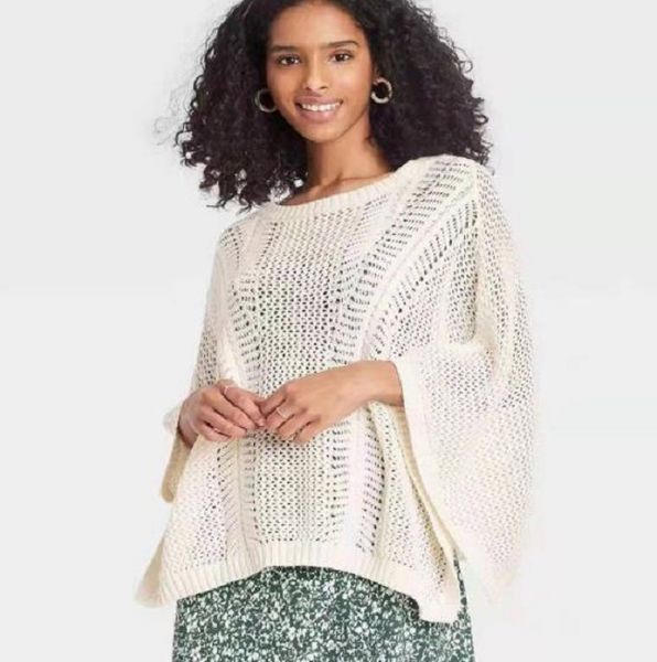 women's sweater new mesh perspective holiday loose knit hollow out beach skirt bikini overclothes, White;black
women's sweater new mesh perspective holiday loose knit hollow out beach skirt bikini overclothes, White;black