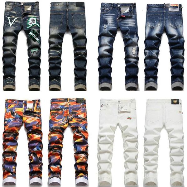 men's jeans high street fashion casual hole brand men designer jeans pencil pant, Blue
men's jeans high street fashion casual hole brand men designer jeans pencil pant, Blue