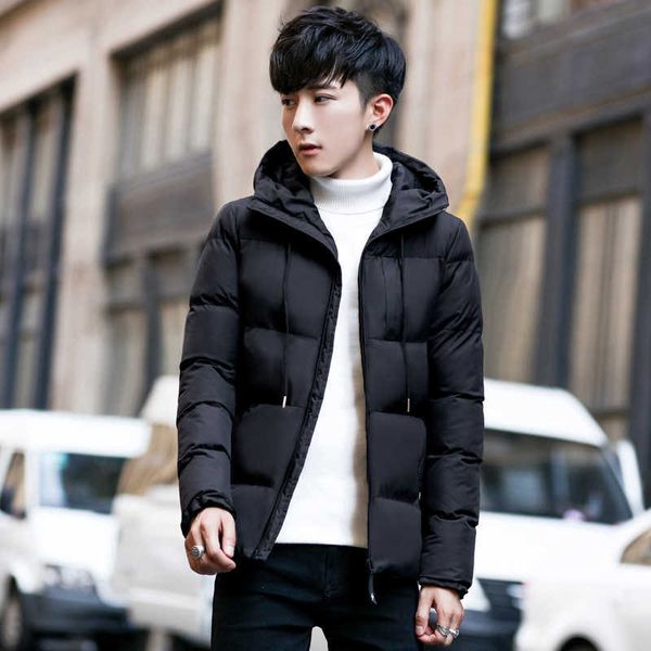 new down cotton jacket men's short winter style trendy stand collar shiny fashion brand thin coat, Black
new down cotton jacket men's short winter style trendy stand collar shiny fashion brand thin coat, Black
