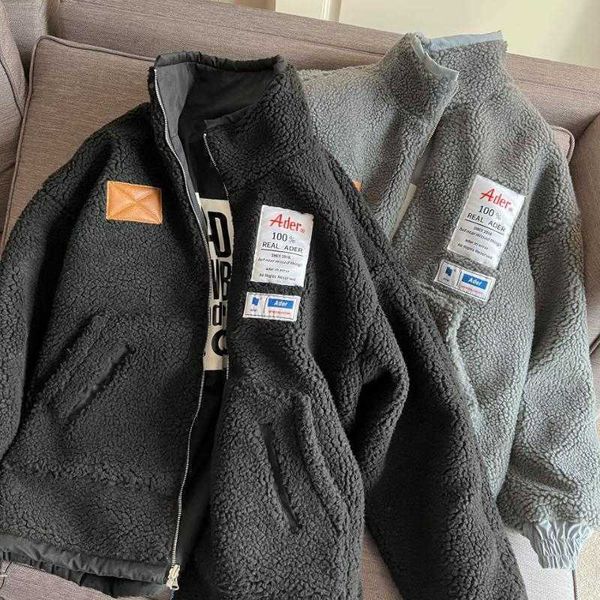 men's jackets adererror autumn and winter fashion reversible polar fleece double-sided cotton jacket women's loose casual jack, Black;brown
men's jackets adererror autumn and winter fashion reversible polar fleece double-sided cotton jacket women's loose casual jack, Black;brown