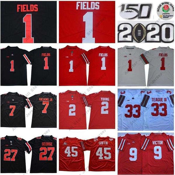 american college football wear ncaa ohio state buckeyes 1 justin fields jersey jk dobbins chase young dwayne haskins binjimen victor master, Black
american college football wear ncaa ohio state buckeyes 1 justin fields jersey jk dobbins chase young dwayne haskins binjimen victor master, Black