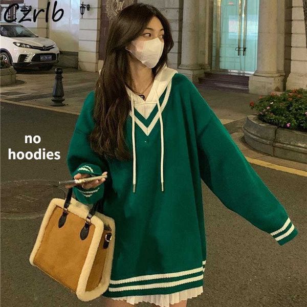 women's sweaters pullovers women v-neck loose panelled knitted sweater trendy sweet autumn all-match elegant minimalist dent cozy slouc, White;black
women's sweaters pullovers women v-neck loose panelled knitted sweater trendy sweet autumn all-match elegant minimalist dent cozy slouc, White;black