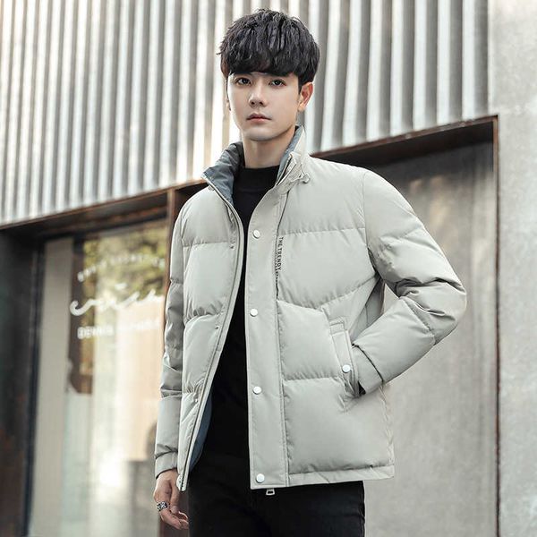 high end down men's jacket fashion youth short stand collar gray leisure winter windproof warmth, Black
high end down men's jacket fashion youth short stand collar gray leisure winter windproof warmth, Black