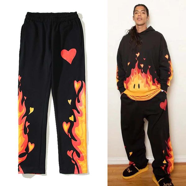 black pants sweatpants plus size men women hip hop fire printed joggers drawstring trousers 2023, Black;brown
black pants sweatpants plus size men women hip hop fire printed joggers drawstring trousers 2023, Black;brown