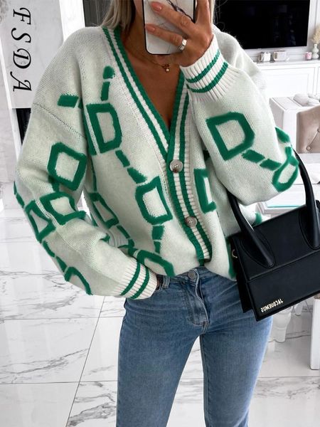v neck long sleeve caridigan women green autumn winter knitted sweater loose casual fashion jumper vintage, White;black
v neck long sleeve caridigan women green autumn winter knitted sweater loose casual fashion jumper vintage, White;black