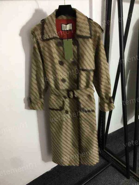 womens designer trench coats g letter jacquard lace-up waist double-breasted mid-length trench coat luxury autumn fashion brand long jackets, Tan;black
womens designer trench coats g letter jacquard lace-up waist double-breasted mid-length trench coat luxury autumn fashion brand long jackets, Tan;black