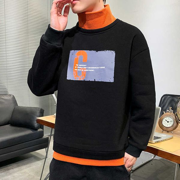 fashion plush sweater for men's semi high collar clothes in autumn and winter 2022 new loose top, Black
fashion plush sweater for men's semi high collar clothes in autumn and winter 2022 new loose top, Black