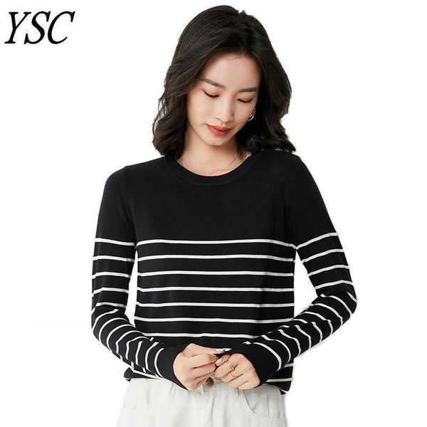 women's sweaters ysc classic style knitted cashmere wool sweater black and white stripes keep warm high-quality pullovers 2 g221018, White;black
women's sweaters ysc classic style knitted cashmere wool sweater black and white stripes keep warm high-quality pullovers 2 g221018, White;black